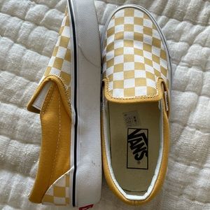 Yellow checkered Vans